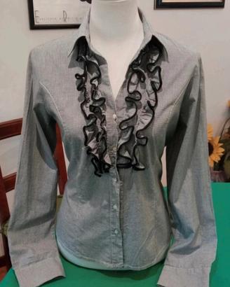 Camicia Studio B.  con volant – Fantasia. Medium 