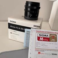 OBIETTIVO SIGMA 45mm f/2.8 DG DN C – SONY E-MOUNT