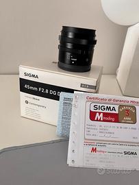 OBIETTIVO SIGMA 45mm f/2.8 DG DN C – SONY E-MOUNT