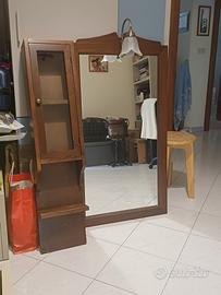 Specchio con Applique e Colonna Bagno 