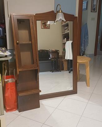 Specchio con Applique e Colonna Bagno 