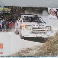 Poster Juha Kankkunen  Peugeot 205 turbo 16