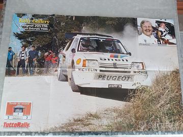 Poster Juha Kankkunen  Peugeot 205 turbo 16