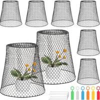 10 campane da giardino per piante, in metallo, per