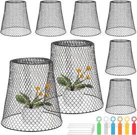 10 campane da giardino per piante, in metallo, per