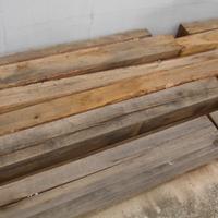 Travi legno porticato tettoia copertura castagno