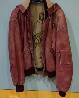 Giacca in Vera Pelle da Aviatore Buxton - Stile Un