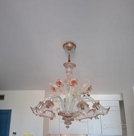 Lampadario in vetro di murano
