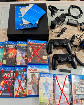PlayStation PS4 1tb 4 giochi 1 controller accessor