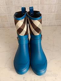 Stivali Burberry house check gomma