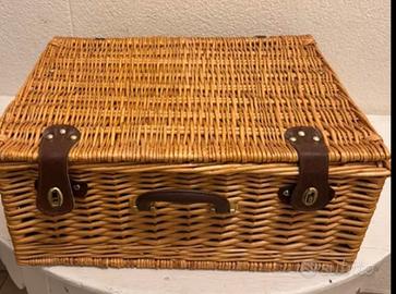 CESTINO PICNIC VINTAGE 4 PERSONE - MAI USATO!