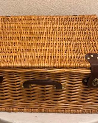 CESTINO PICNIC VINTAGE 4 PERSONE - MAI USATO!