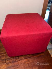 Pouf 49x49 bordeaux