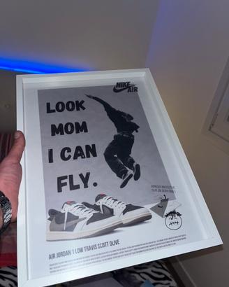 Quadro Nike X travis scott 30x40
