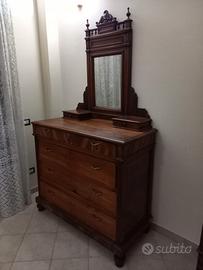 Como in noce del 1800 con specchiera