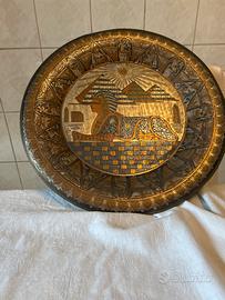 Piatto in rame decorativo diametro 16 cm
