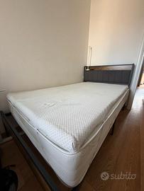 Letto alla francese + materasso memory + topper