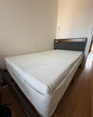 Letto alla francese + materasso memory + topper