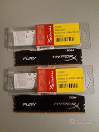 Kingston  fury ddr4 ram 16gb 2x8 2666mhz