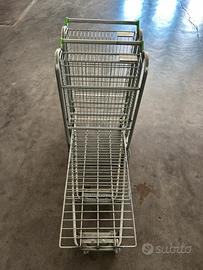 Carrelli acciaio inox, quattro ruote