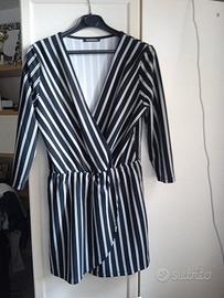 Tutina donna bianca e nera 