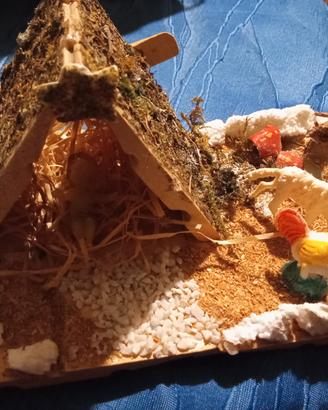 presepe realizzato a mano 