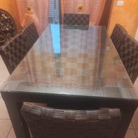 Completo tavolo etnico+ 6 sedie RIBASSATO 
