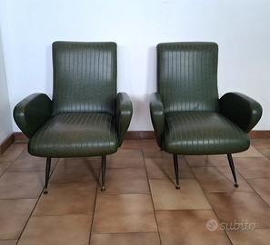 coppia di poltroncine di design, anni 60'.