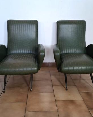 coppia di poltroncine di design, anni 60'.