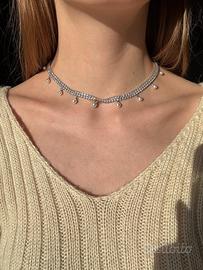 Collana Swarovsky con pendenti e perle