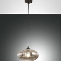 Lampadario sospensione vetro grigio