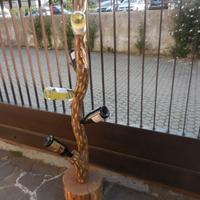 Tronco in legno porta bottiglie di Vino