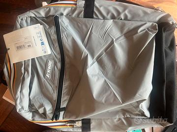 Borsa zaino kway Laon grigio ghiaccio nuova