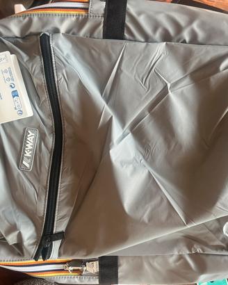 Borsa zaino kway Laon grigio ghiaccio nuova