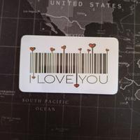 calamite Magnete frigo I Love You codice a barre