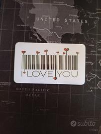 calamite Magnete frigo I Love You codice a barre