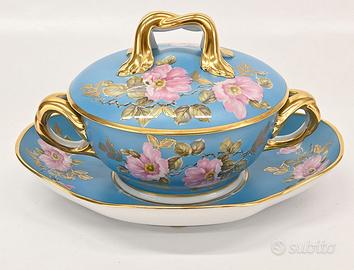 Piccola zuppiera in porcellana Limoge originale