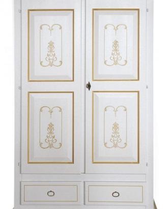 Armadi due ante capello dritto o curvo con decori