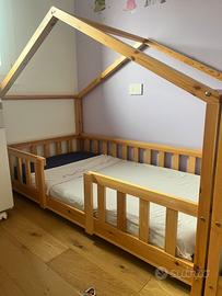 Lettino montessori in legno