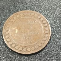 moneta 10 centesimi 1892 -  Tunisia