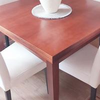 Tavolo in noce a libro 100x100 allungabile cm 200