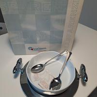 Set insalatiera con vassoio acciaio inox Giorinox