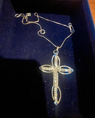 Collana argento con ciondolo con croce