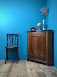 CREDENZA ANGOLARE NOCE MASSICCIO MADIA ANGOLIERA