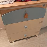 Cassettiera con fasciatoio 