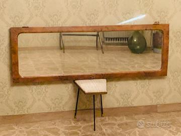 Specchio da parete con sportello armadio anni '50