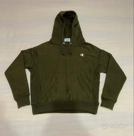 Felpa Con Cappuccio Champion Logo Ricamato - Nuova