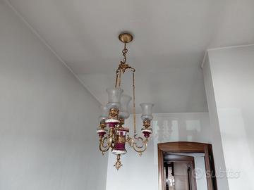 lampadario in ottone