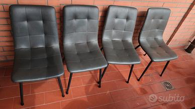 4 sedie similpelle 