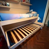 Letto a castello estraibile